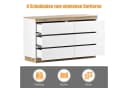 Celya Sideboard Kommode 6 Schubladen Weiß Modern Bild 3