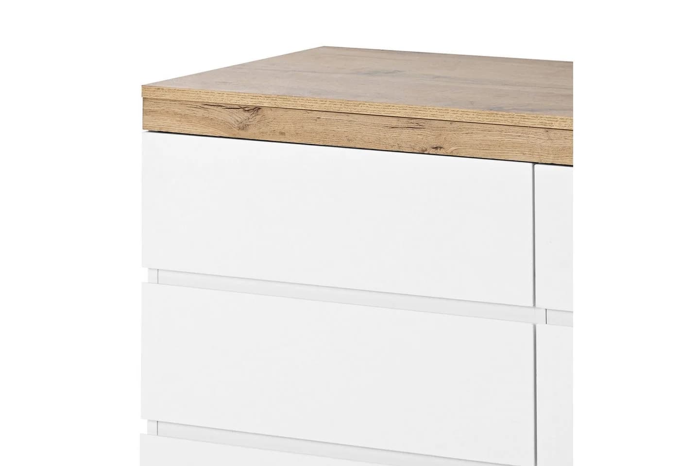 Celya Sideboard Kommode 6 Schubladen Weiß Modern - Bild 5