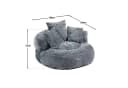 Celya Sitzsack Lazy Sofa Grau mit 3 Kissen Ergonomisch Bild 1