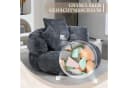 Celya Sitzsack Lazy Sofa Grau mit 3 Kissen Ergonomisch Bild 3