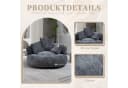 Celya Sitzsack Lazy Sofa Grau mit 3 Kissen Ergonomisch Bild 5