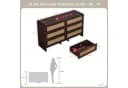 Celya Kommode 130cm Rattan Kommode mit 6 Schubladen Braun Bild 1