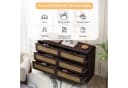 Celya Kommode 130cm Rattan Kommode mit 6 Schubladen Braun Bild 4