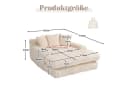 Celya Sofa Cord-Schlafsofa mit 3 Kissen Beige Einzelsitz-Bodensofa Loungesofa Bild 1