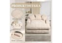 Celya Sofa Cord-Schlafsofa mit 3 Kissen Beige Einzelsitz-Bodensofa Loungesofa Bild 4