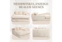 Celya Sofa Cord-Schlafsofa mit 3 Kissen Beige Einzelsitz-Bodensofa Loungesofa Bild 5