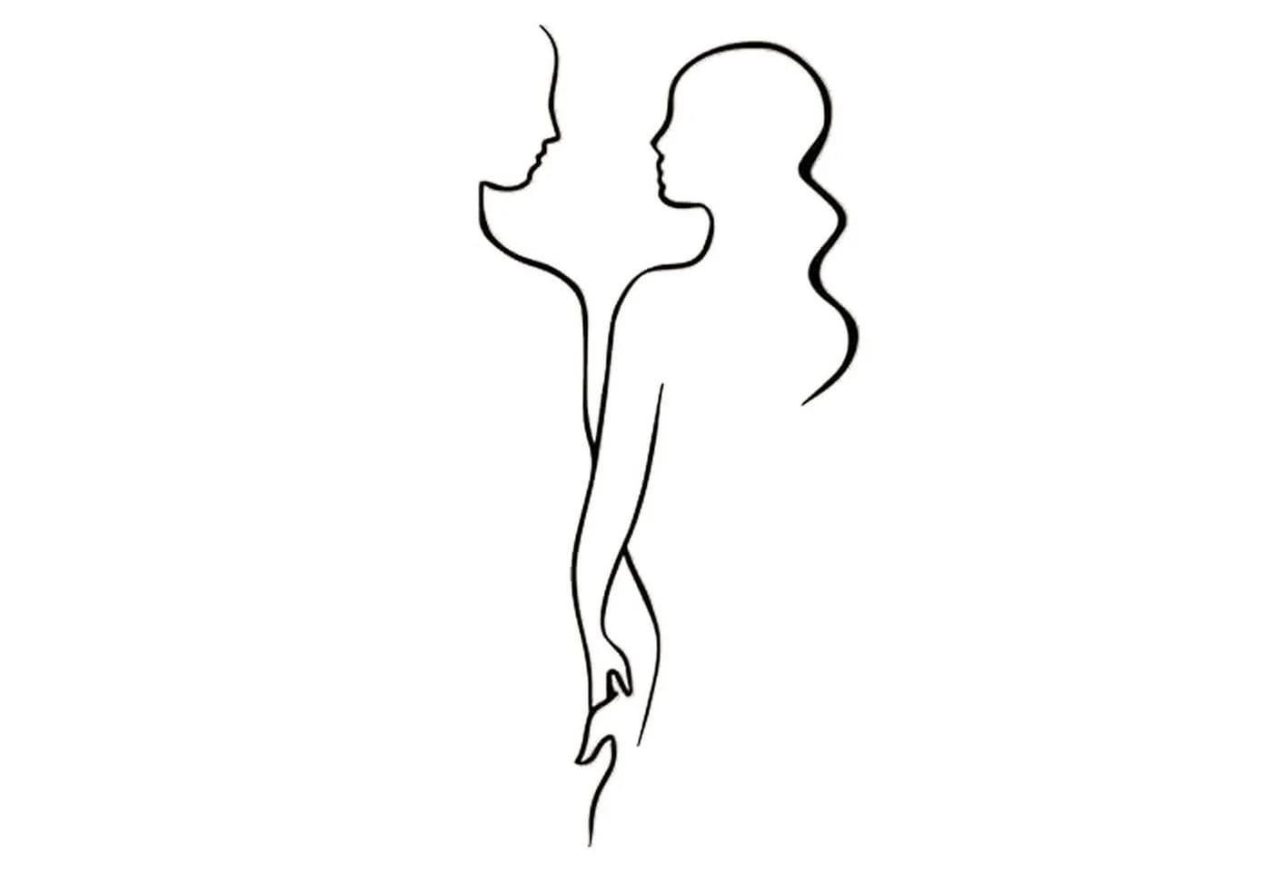 Jumpeak Wanddekoobjekt Metall Paar Hält Hände Wanddekoration Liebe Silhouette Abstrakt - Bild 2