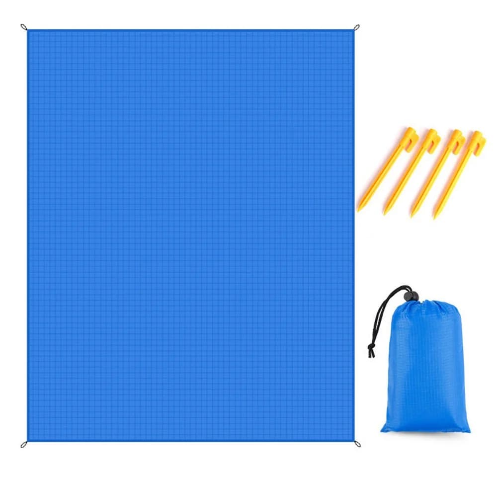 Blusmart Picknickdecke Tragbar Faltbar Wasserdicht Blau - Bild 2
