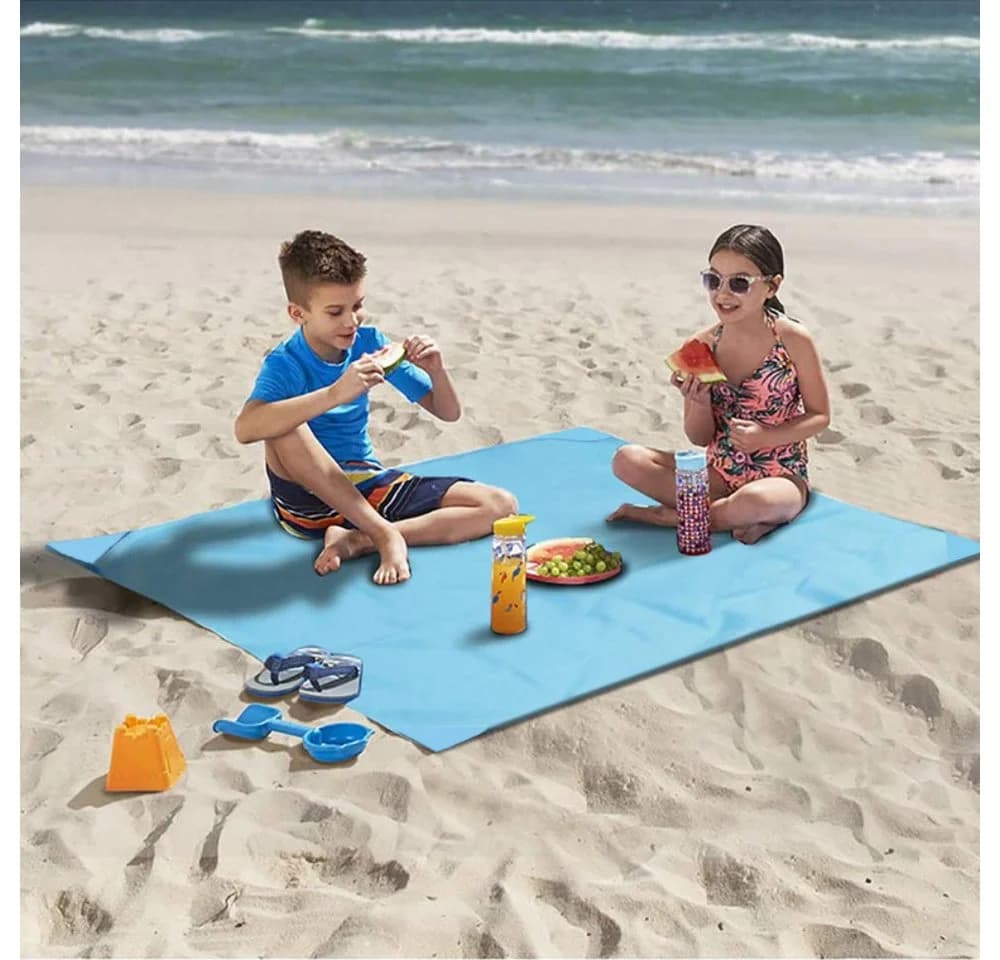 Blusmart Picknickdecke Tragbar Faltbar Wasserdicht Blau - Bild 4
