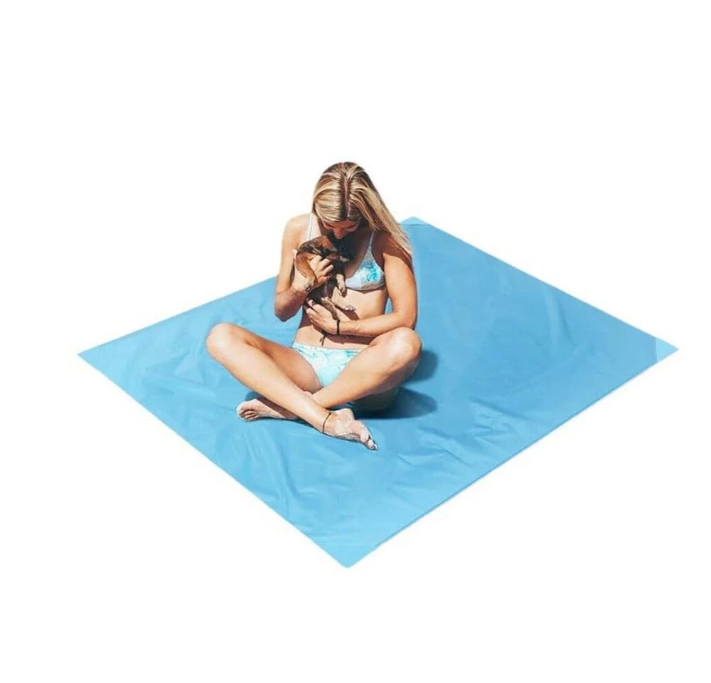 Blusmart Picknickdecke Tragbar Faltbar Wasserdicht Blau - Bild 5