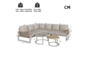 Celya Gartenlounge-Set 7-tlg. Beige mit verstellbaren Beinen Bild 1