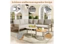 Celya Gartenlounge-Set 7-tlg. Beige mit verstellbaren Beinen Bild 5