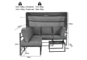 Celya Gartenlounge-Set 5-tlg. Grau mit Kissen und Markise Bild 1