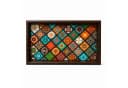 Jumpeak Serviertablett Boho Mosaik-Muster Holz Bild 2