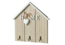 Jumpeak Schlüsselbrett Wand ohne Bohren mit 3 Haken HOME Modell Beige Bild 2
