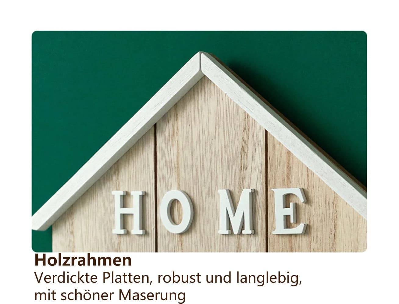 Jumpeak Schlüsselbrett Wand ohne Bohren mit 3 Haken HOME Modell Beige - Bild 4