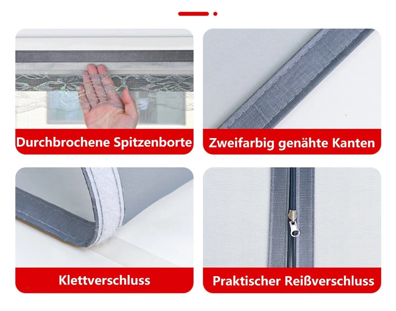 Jumpeak Insektenschutz-Fensterrahmen Grau Ohne Bohren - Bild 5