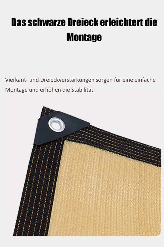 Jumpeak Sonnensegel Rechteckig Wasserdurchlässig UV-Schutz Atmungsaktiv - Bild 4