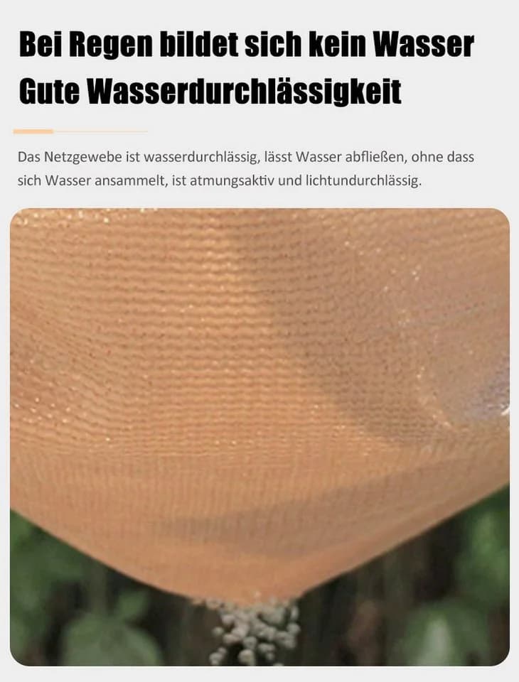 Jumpeak Sonnensegel Rechteckig Wasserdurchlässig UV-Schutz Atmungsaktiv - Bild 5