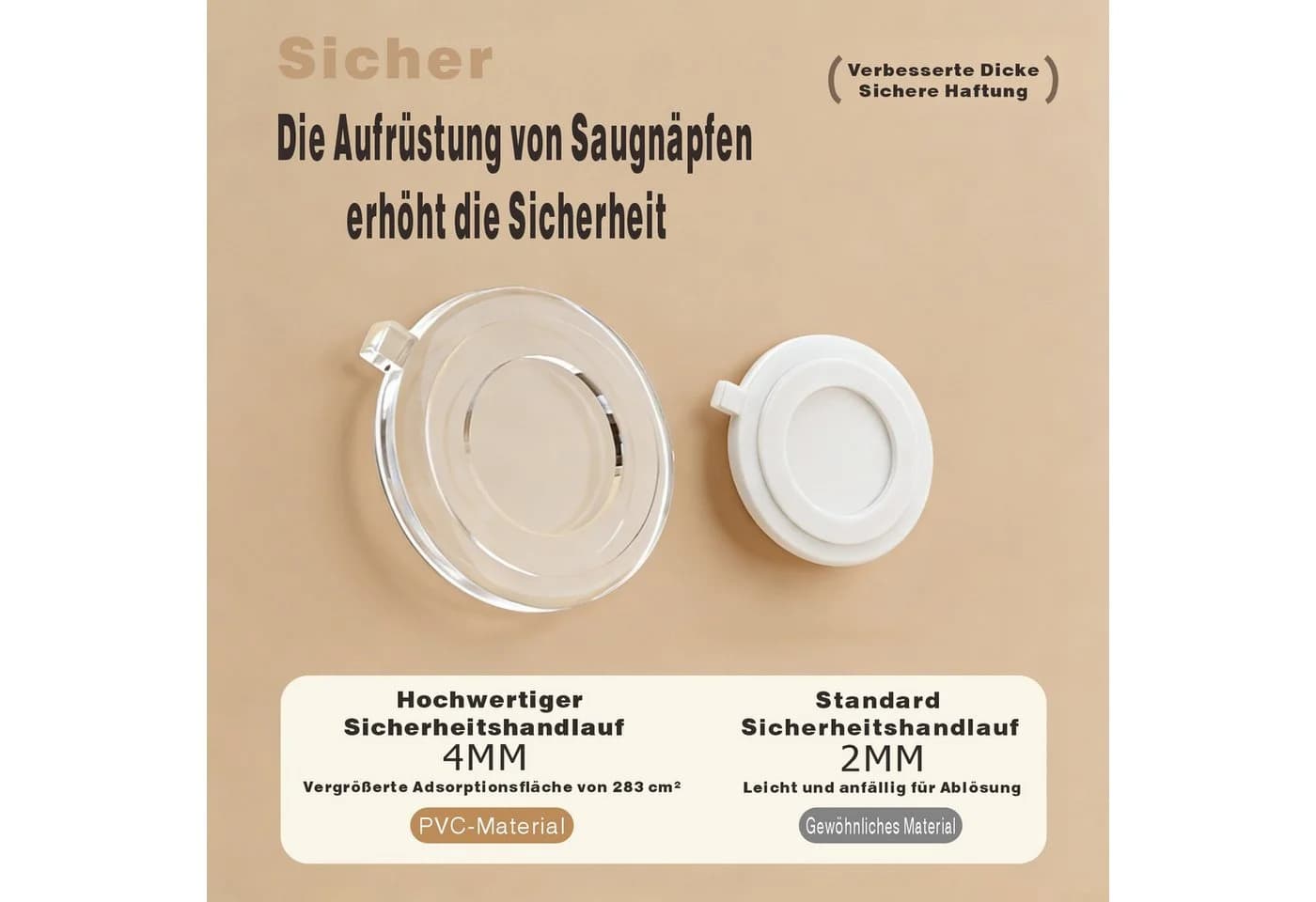 Jumpeak Haltegriff mit Saugnapf für Senioren Weiß - Bild 5
