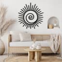 Jumpeak Wanddekoobjekt Sonne und Möwe Metall Kunst Wanddekor Gold Bild 5