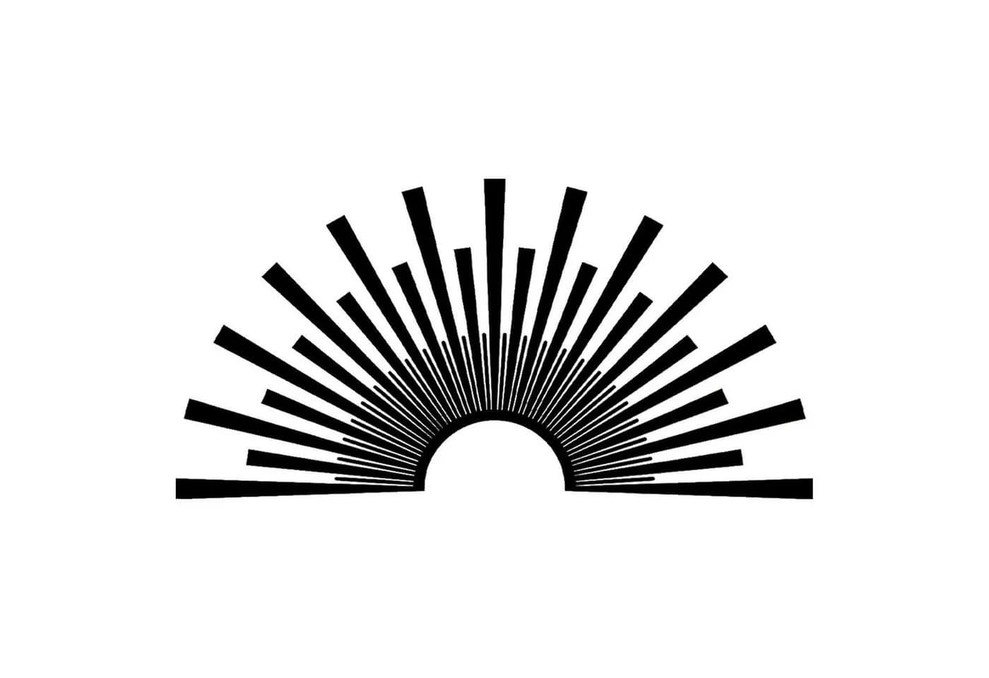 Jumpeak Wanddekoobjekt Sonne Metall Kunst Schwarz/Gold/Silber/Weiß - Bild 2