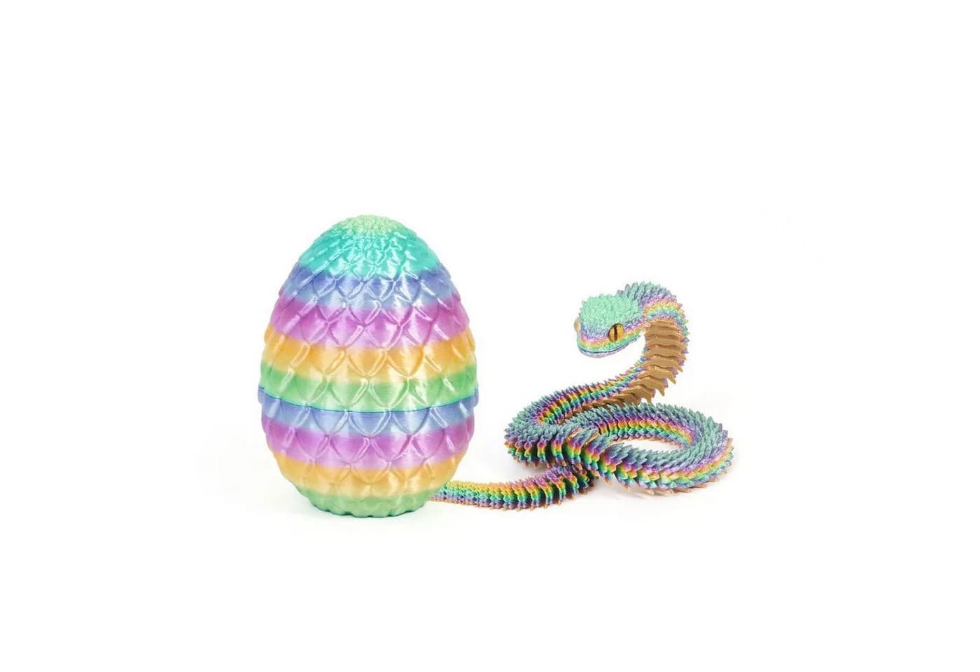 Jumpeak 3D-Schlange aus PLA, bewegliche Tierfigur, bunt - Bild 2