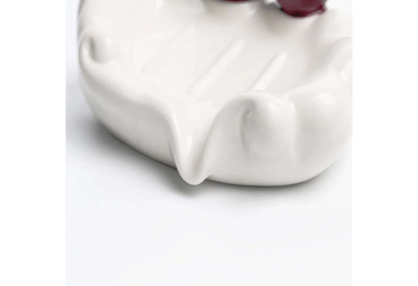Jumpeak Seifenschale Keramik mit Abfluss Apfel-Design Schwarz/Weiß - Bild 3