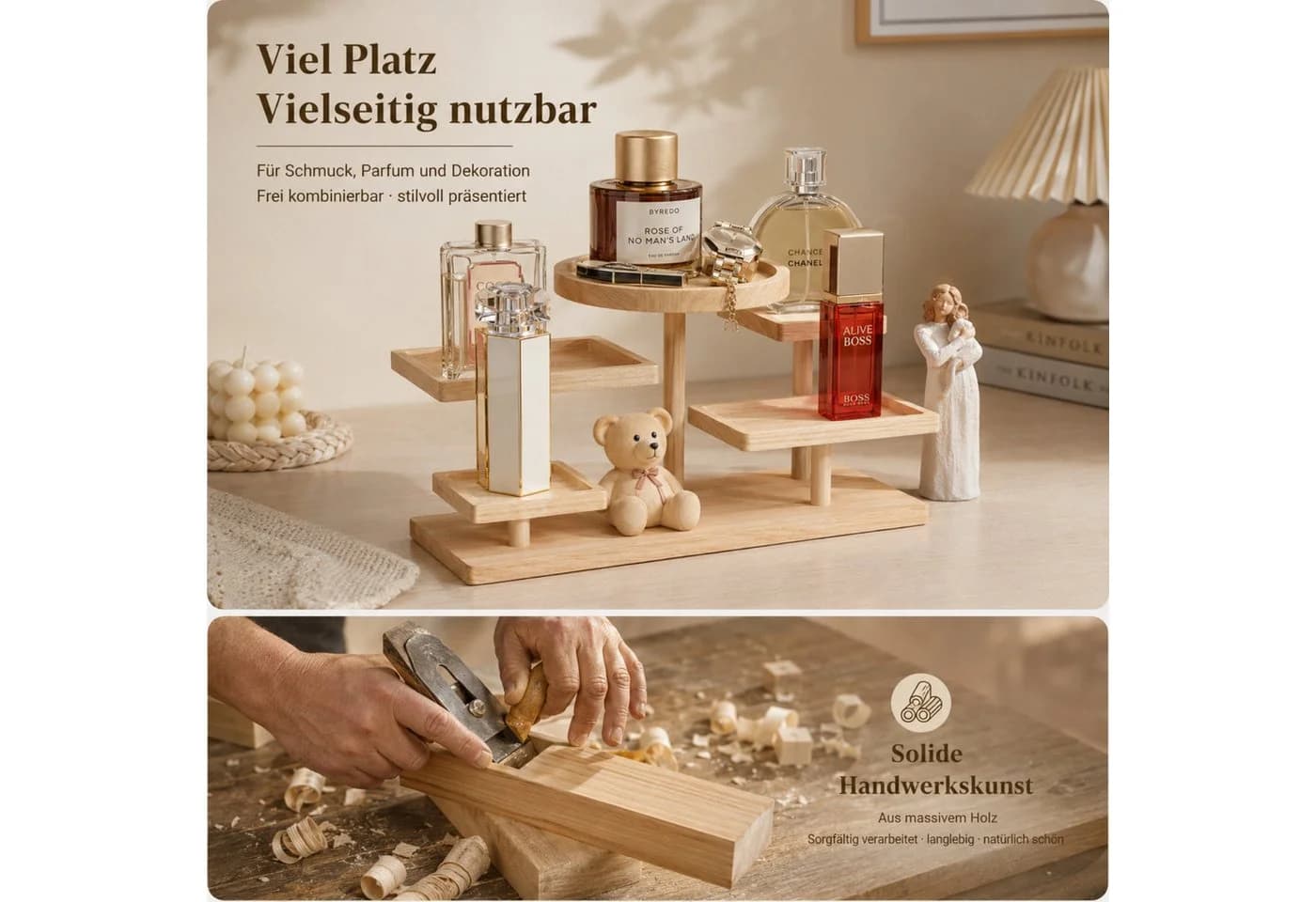 Jumpeak Standregal Hölzerner Verkaufsständer 5-tlg. Nussbaum - Bild 5