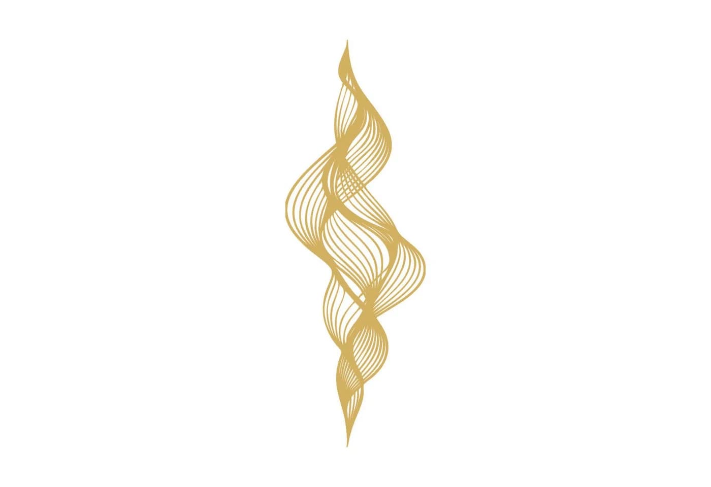 Jumpeak Wanddekoobjekt Metall Abstraktes Spiralmuster Gold/Schwarz/Silber/Weiß - Bild 2