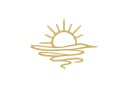 Jumpeak Metall Wanddeko Sonnenaufgang Minimalistisch Gold/Schwarz/Silber/Weiß Bild 1