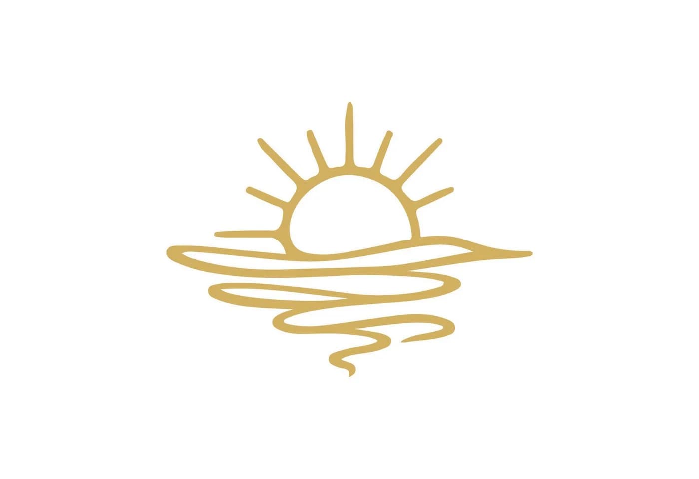 Jumpeak Metall Wanddeko Sonnenaufgang Minimalistisch Gold/Schwarz/Silber/Weiß