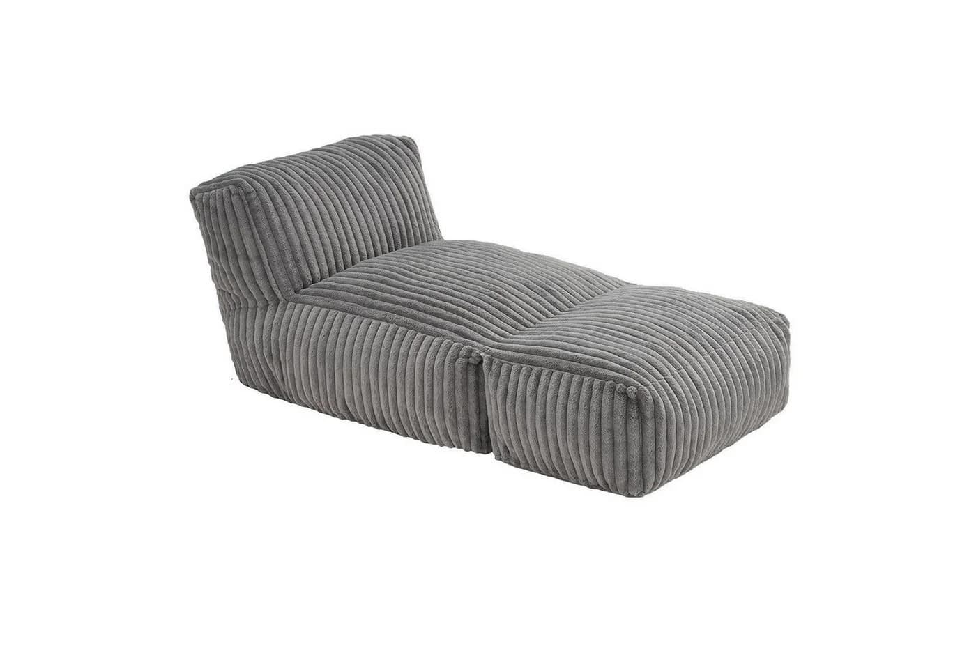 VUZINIC Relaxsessel Grau Faltbarer Hocker mit Schaumstofffüllung - Bild 5