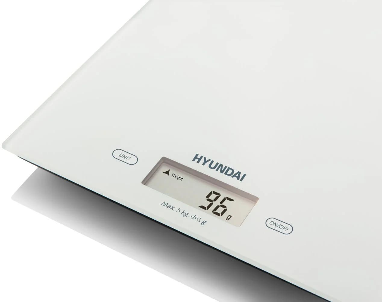 Hyundai Küchenwaage KVE893 Weiß 5kg LCD TARE - Bild 3