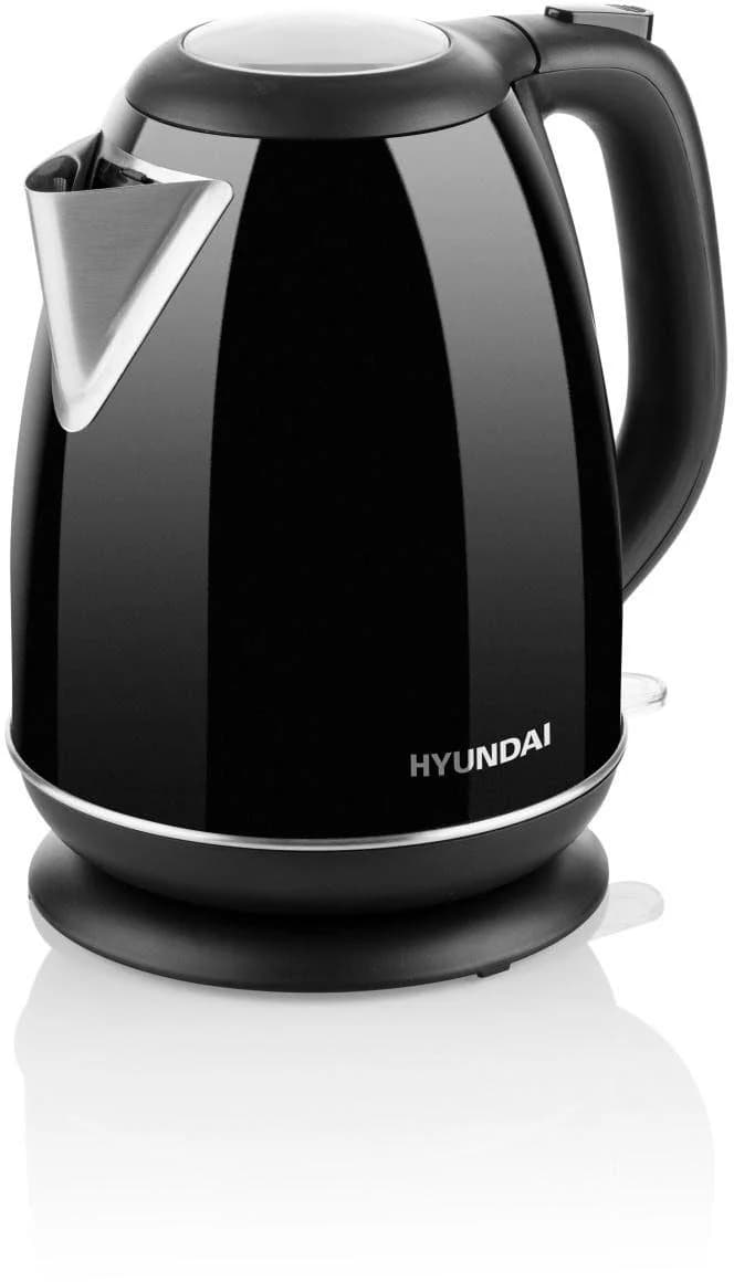Hyundai Wasserkocher VK302B Schwarz Edelstahl Doppelsicherheitssystem