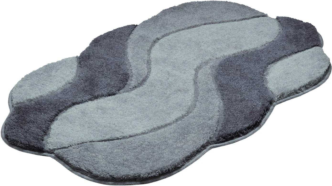 Badematte Grund Grau Rund 60x60cm