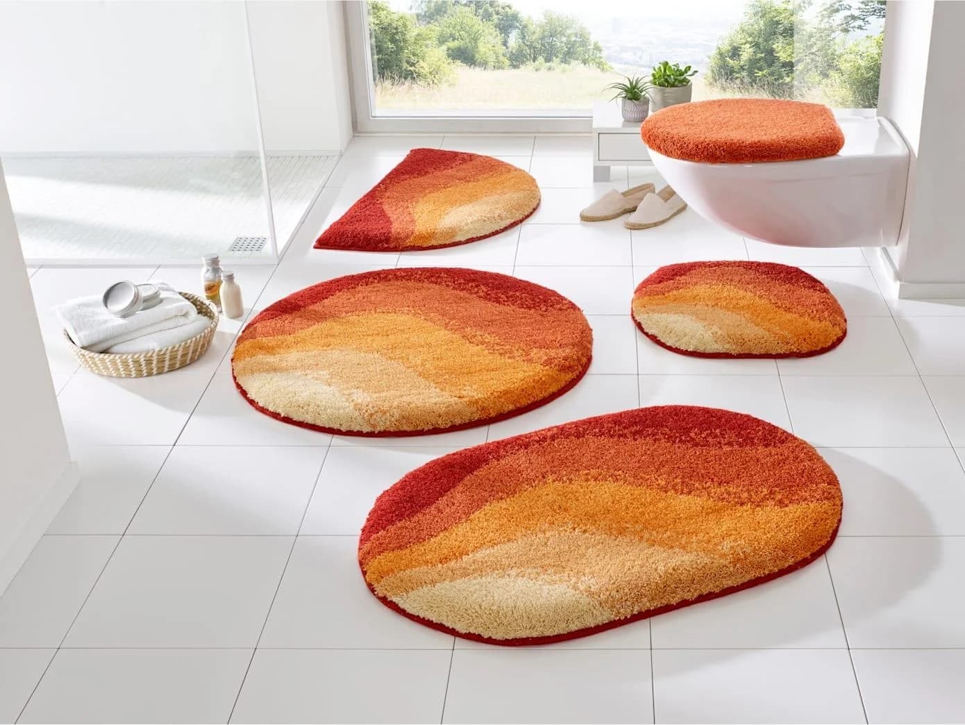 Badematte GRUND Terrakotta Oval 50x80cm