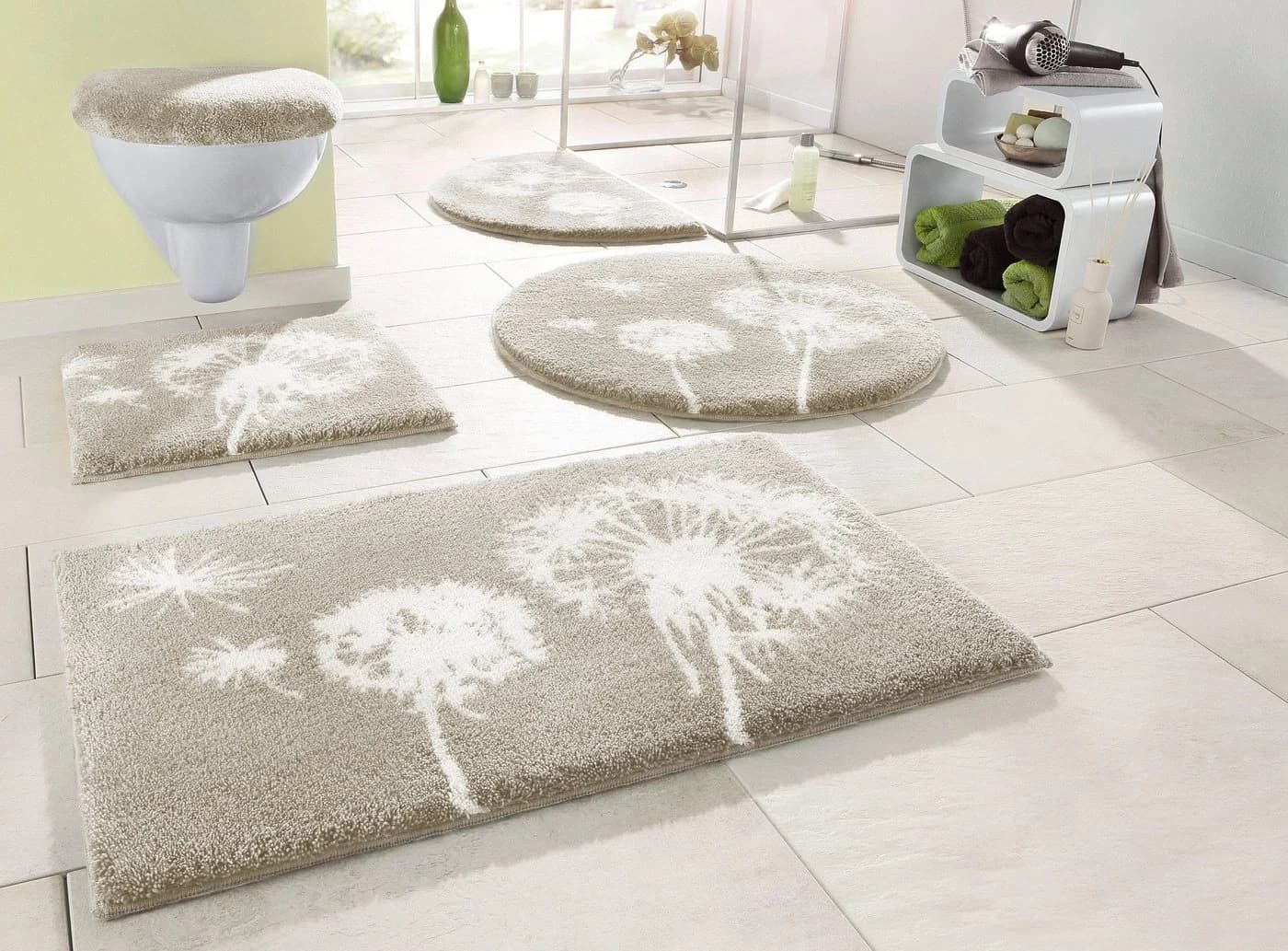 Grund Badematte Pusteblume Beige Polyacryl Rutschhemmend - Bild 2