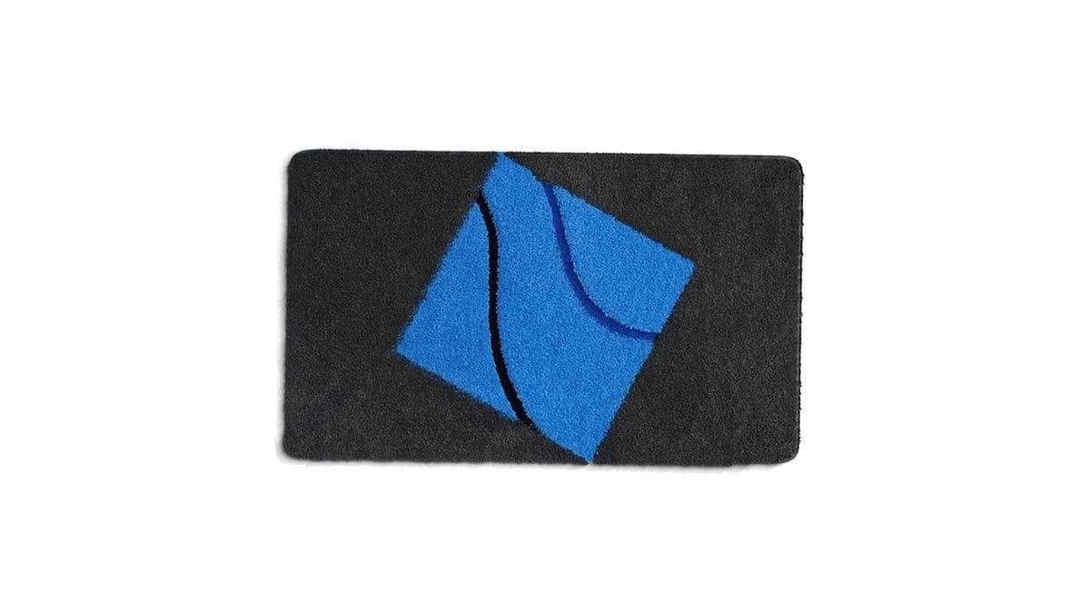 Badematte BATEX Nima Blau Polyacryl Hoch-Tief-Struktur