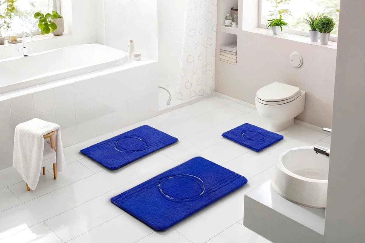 BATEX Badematte Bolia Blau 27mm Polyacryl