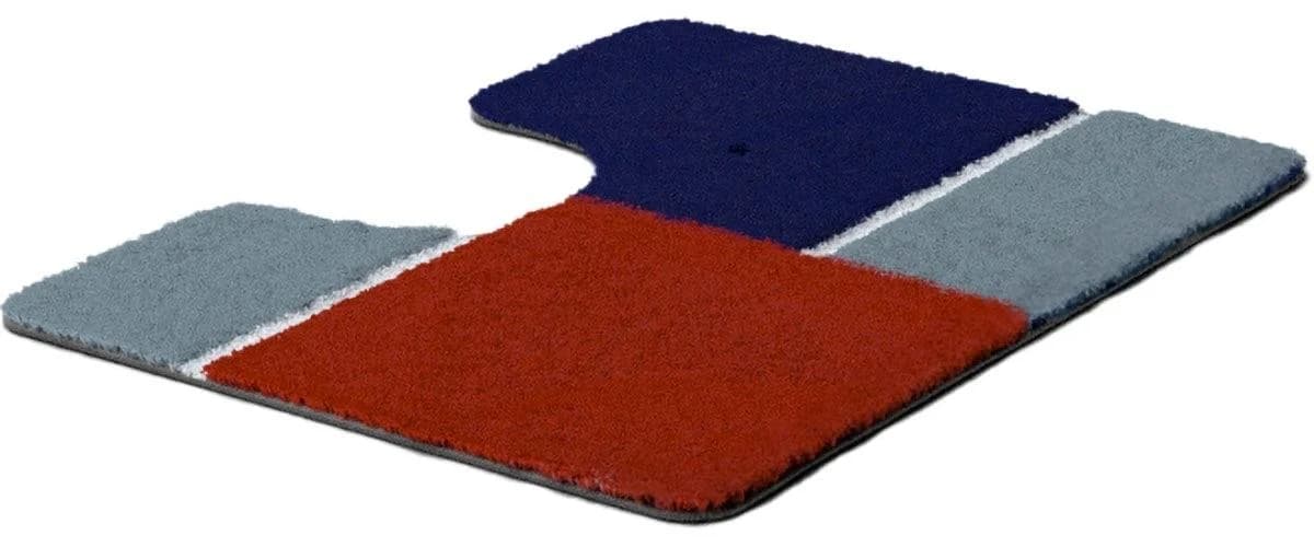 BATEX WC-Vorleger Enema Rot-Blau Modern