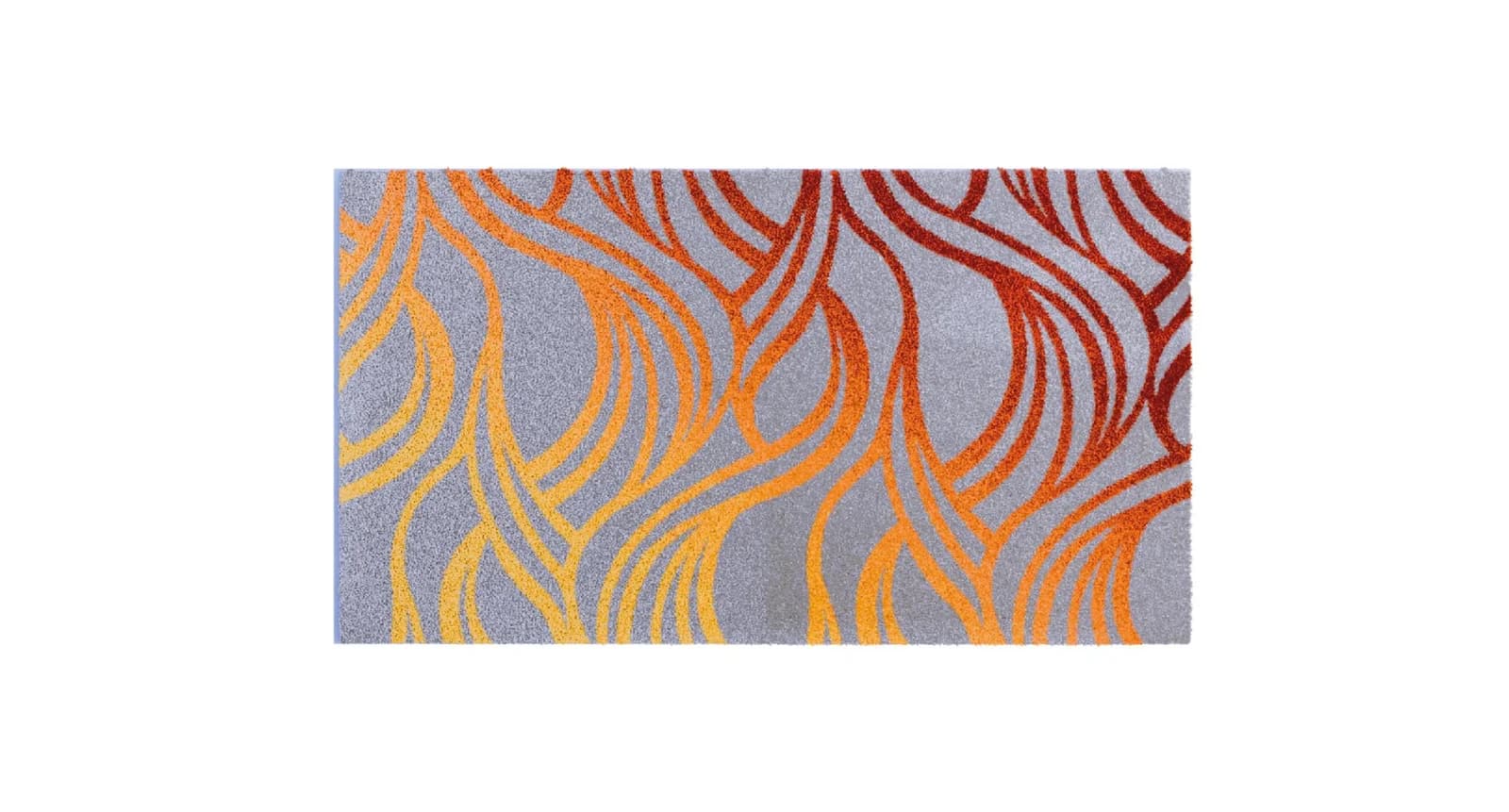 GRUND Badematte Mayra Orange Wellenmuster Polyacryl