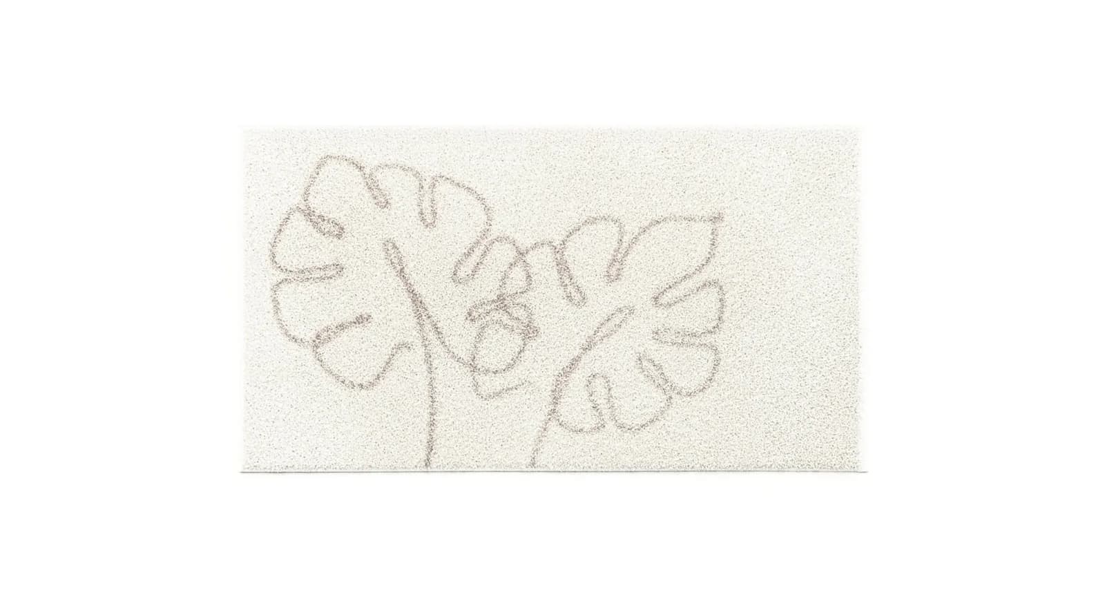 GRUND Badematte Levana Beige Blattmotiv Polyacryl