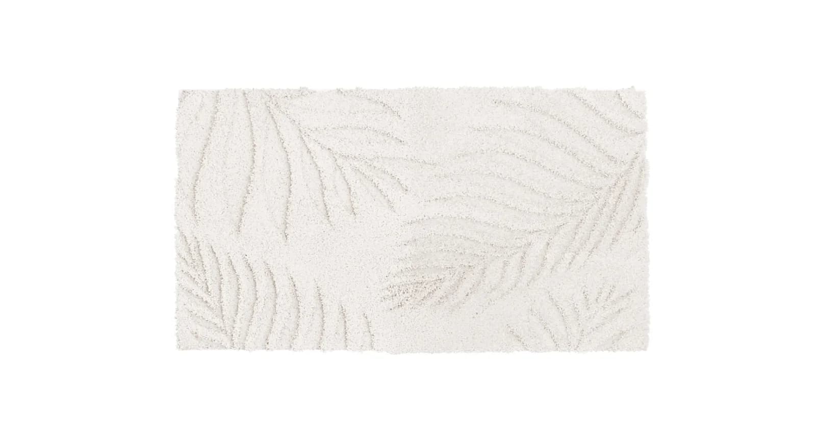 GRUND Badematte Ferya Beige Blattmuster Hoch-Tief