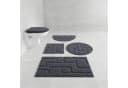 Grund Badematte Riana Grau Modern Hoch-Tief-Struktur Bild 2