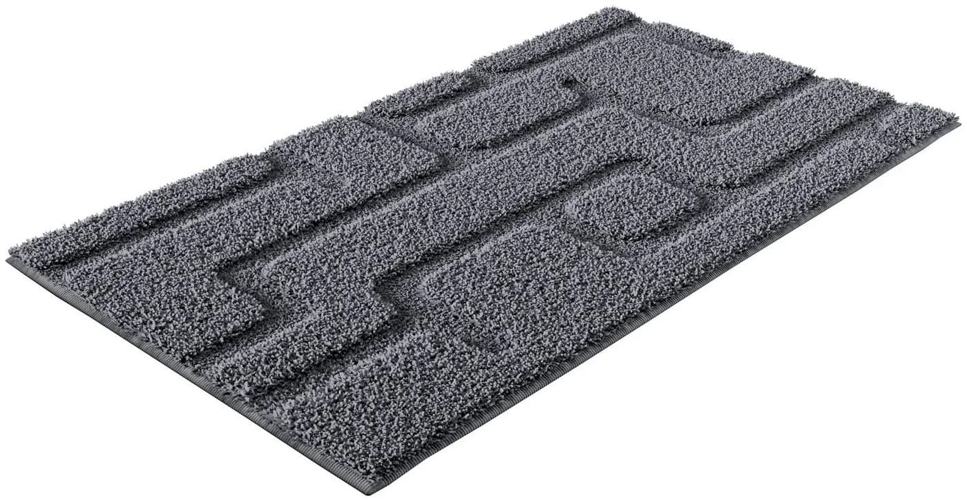 Grund Badematte Riana Grau Modern Hoch-Tief-Struktur - Bild 3