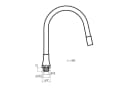 Aqualine Küchenarmatur SINTRA Wandarmatur Schwarz/Chrom Flexi-Auslauf Bild 3