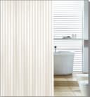 Aqualine Duschvorhang 180x200 cm Beige PE mit Ringen Bild 1