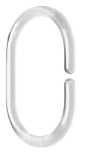 Aqualine Duschvorhangringe 12 Stk. Transparent Kunststoff Bild 2