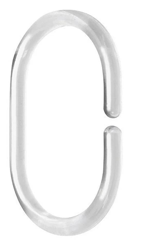 Aqualine Duschvorhangringe 12 Stk. Transparent Kunststoff - Bild 2